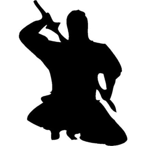 10*13.5CM Ninja Assassin Confrontation Car Sticker Decals Cartoon Martial Arts Enthusiasts Body Decoration Car Sticker CT-847