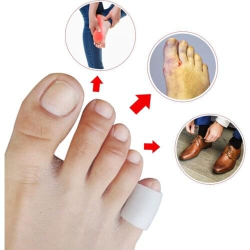 10pcs/5pairs Silicone Gel Little Toe Tube Corns Blisters Corrector Pinkie Protector Gel Bunion Sleeve Toe Bone Brace Support