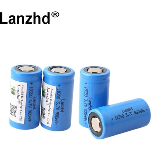 10pcs 18350 batteries lithium Li ion 3.7v 900mAh 10C discharge battery 3.7V power cylindrical lamps For Electric tools Original