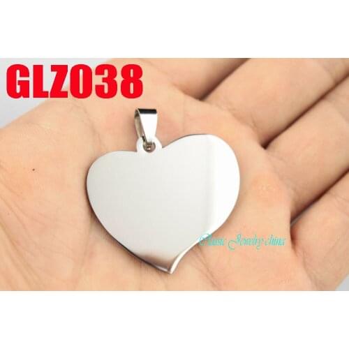 Good two-sidedl polishing Peach shape dog tag stainless stee pendants fashion necklace 10pcs GLZ038