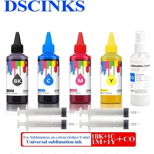 100ml Universal Refill Sublimation Ink & coating for Epson Desktop Inkjet Printer Heat Transfer Press for T-Shirt Flag clothes