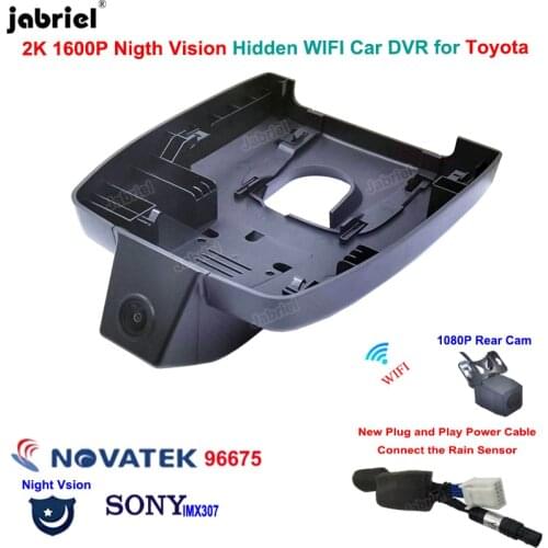 2K 1600P New Wifi Night Vision Car DVR Dash Cam Cameras for Toyota Highlander XU70 LE XLE for Toyota Kluger 2021 2022 2023 2024