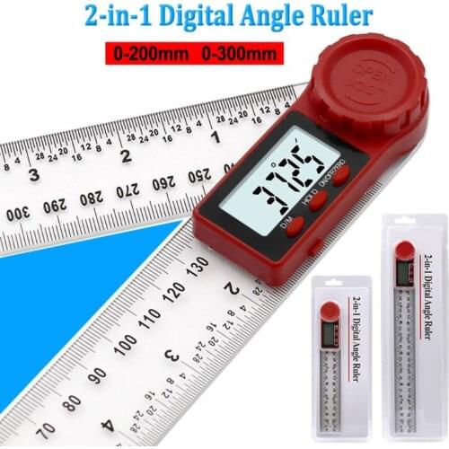 300mm/200mm Digital Angle Ruler Inclinometer Goniometer Protractor Angle Measuring Tool