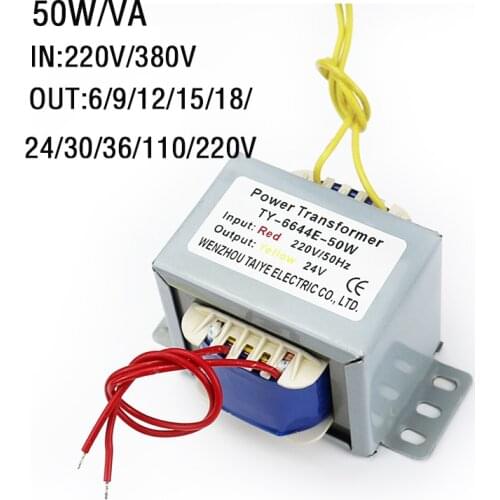 50W/VA Double/Single isolated power transformador Output Voltage Copper Core Input 220V 380V MiniPower Supply Audio Transformers