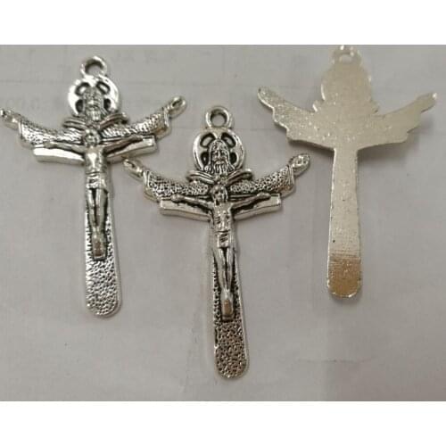 8pcs Tibetan silver crucifix charms h2425
