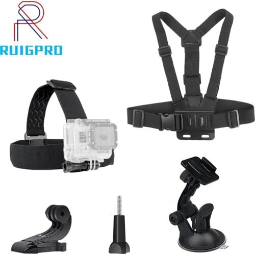 For Gopro Hero 8 7 5 4 4session Accessories Set Head Strap Chest Strap Suction Cup For Xiaomi for Yi 4 K for EKEN H9R VS69