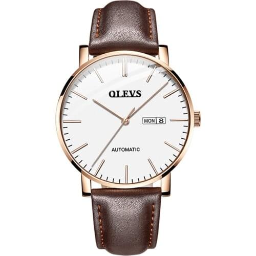 Mens Mechanical Watch Outdoor Sports Waterproof Luxury Business Leather Mens Wrist Watch Fashion Watches Men Gifts Relogio