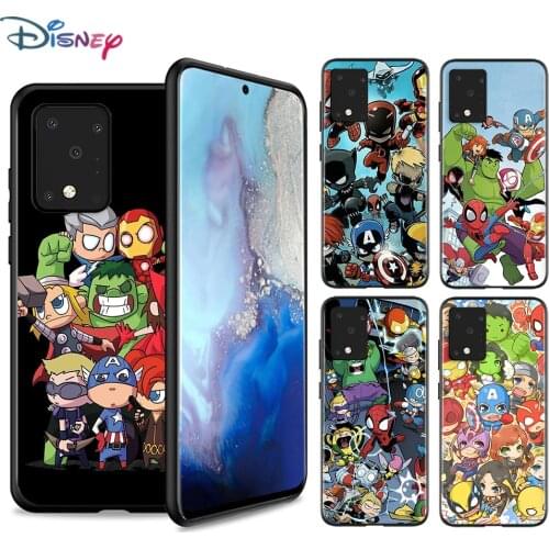 Marvel Cartoon Avengers For Samsung A72 A52 A02 S A32 A12 A42 A51 A91 A81 A71 A41 A31 A21 S A11 A01 UW Black Phone Case