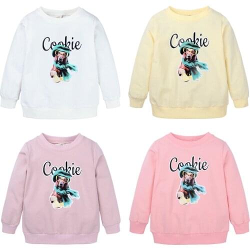 Baby kids Animal Printing Girls Sweatshirts Children Clothes Autumn Baby Long Sleeve Girls Clothing XC-190