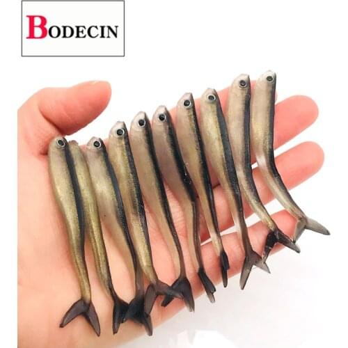 Easy Shiner Wobbler Jigging Worm Fish Bionic Isca 80MM Soft Silicone Artificial Bait Goods For Fishing Lure Bass Swimbait 10PCS