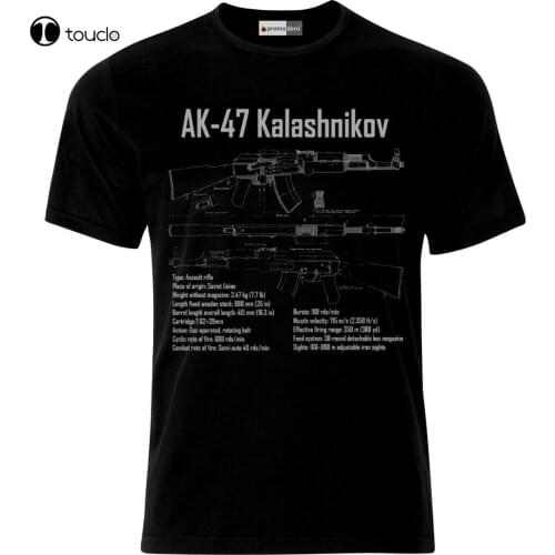 Ak-47 Kalashnikov Blueprint Ussr Russia Russland Soviet Union T-Shirt