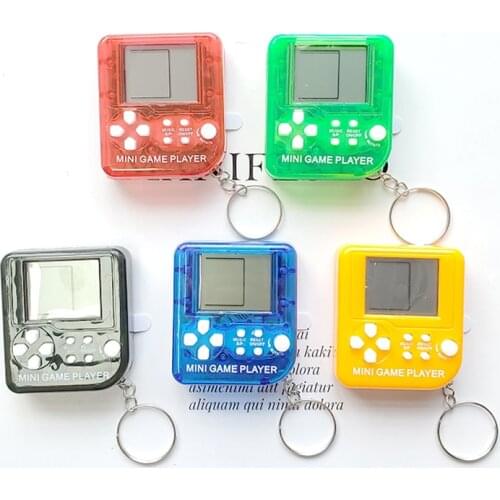 Brick Game Console Keychain Mini Brick Game Keychain Classical Portable Game Console with Hanging Chain Birthday Gift
