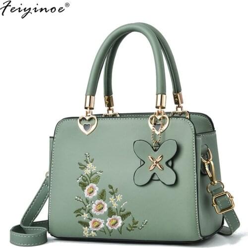 Fashion Handbags Embroidered Middle-aged Mother Package Single Shoulder Bag The New 2021 Han Edition Leisure Retro Pouch Bag PU