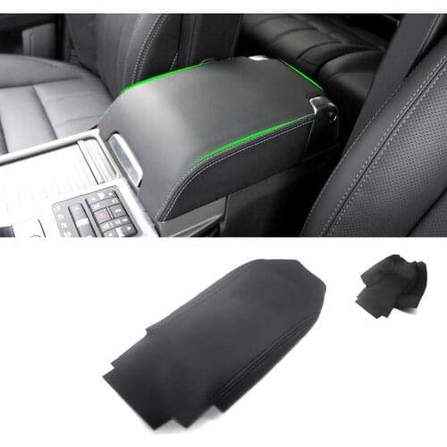 Soft Leather Armrest Cover For Land Rover Range Rover Sport 2006 - 2013 Car Center Control Armrest Box Skin Cover Sticker Trim