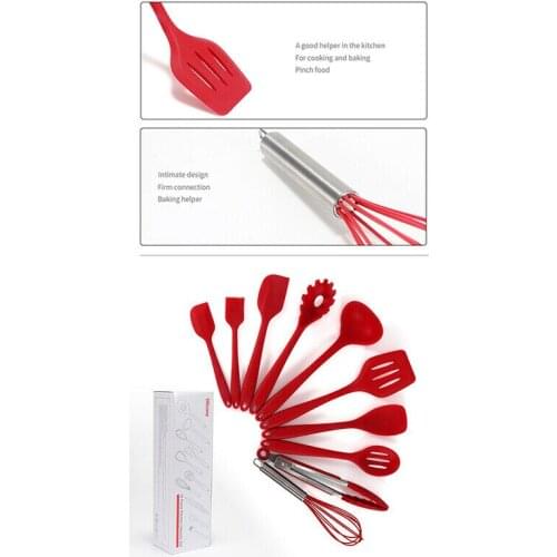 Non-Stick Silicone Heat Resistant Baking Cooking Utensils Spatula Shovel Set