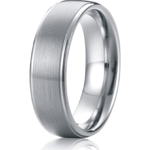 Never fade custom tailor fashion mens jewelry 6mm titanium wedding bands promise anniversary rings big size 5 to 15
