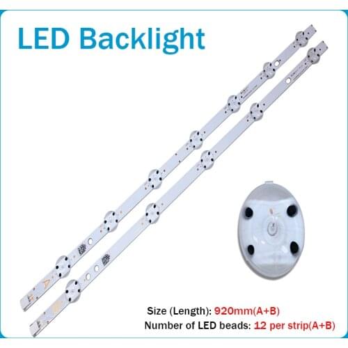 NEW 2Pieces/lot(1*A,1*B) LED Backlight Strips for TOSHIBA LUXOR SVV490A64_Rev00_A/B_170405 LUX0149003/01 49U6863DB