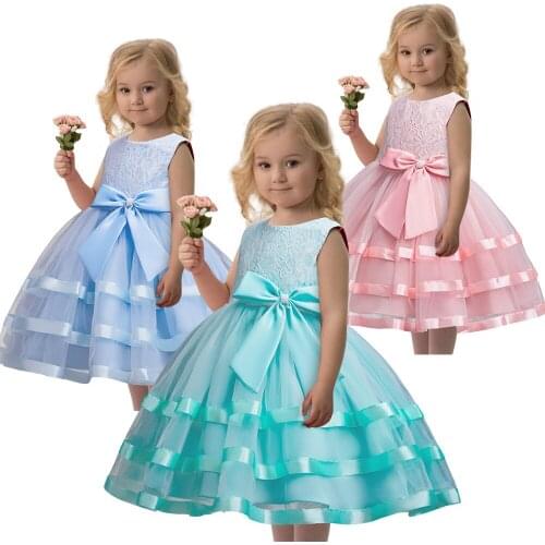 2020 new fashion childrens clothing children Dress tutu princess color matching holiday dress