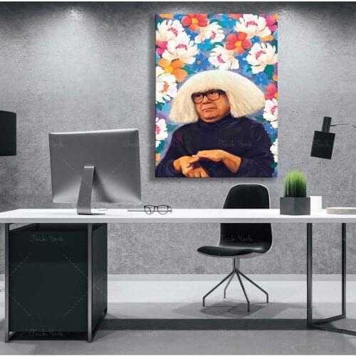 Danny Devito Poster, Comedian Print Home Decor, Frank Reynolds Poster Gift, Vintage Flower Wall Art, Actor Movie American Print