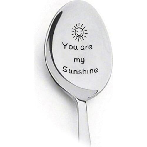 Valentines Day Gift Anniversary Gift For Boyfriend Stainless Steel Spoon Good Morning Handsome Beautiful Girlfriend Present