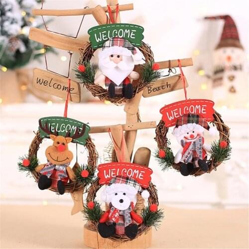 Christmas Decoration Halloween Navidad Home Decor Christmas Ornaments Xmas Decoration 2021 New Wooden Craft Welcome DIY