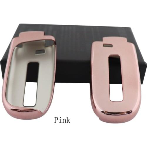 Pink Protective TPU key Case Shell Cover for Jeep Dodge Challenger Charger Chrysler