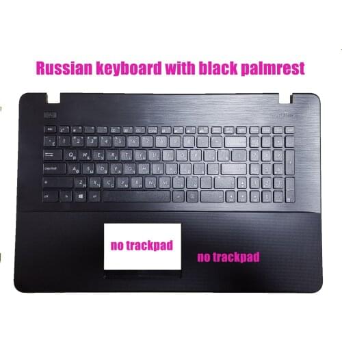Russian keyboard with black palmrest for Asus F751L K751L X751L X752L R752L 90NB04I3-R31RU0