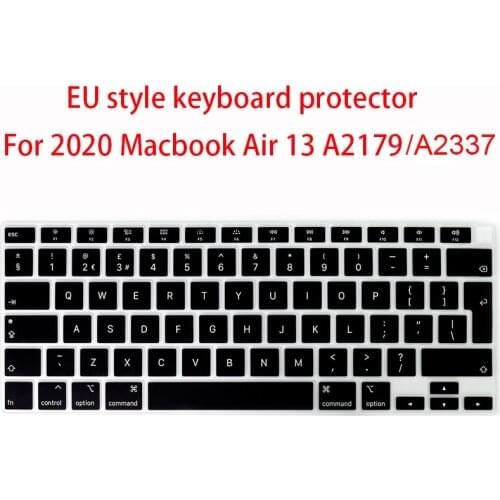 English printing EU layout Silicone keyboard protector for 2020 Macbook Air 13 A2179 A2337 keyboard cover