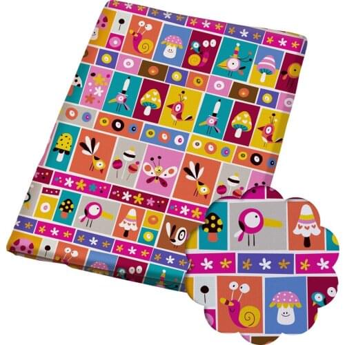 50*140CM Easter Day Polyester cotton Fabric Patchwor Printed for Tissue Kids Home Textile for Sewing Doll Dress Curtain