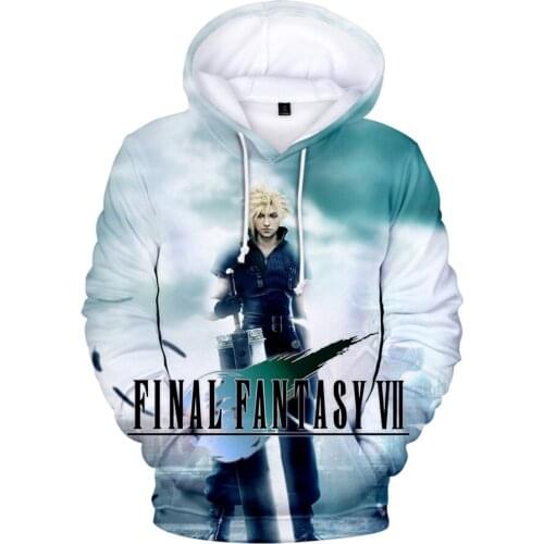 Famous Brand Hoodies Final Fantasy 7 hoodie sweatshirt HOT Game Harajuku Mens Hoodie Fashion Casual Pullover mens Clothing