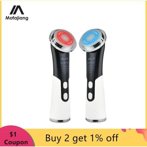 Skin Rejuvenation Device LED Photon Therapy Heating Face Lifting Firming Smooth Fine Lines Anti Aging Ion Micro Vibration