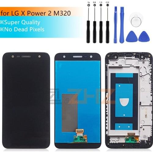 Super quality lcd For LG X POWER 2 M320 LCD Display Touch Screen Digitizer Assembly 2017 m320g With Frame Repair Parts