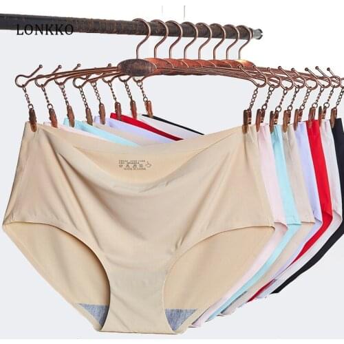 LONKKO 50Pcs Seamless Panties Women Sexy Briefs Ultra-thin Breathable Underpant Mid-Waist Intimates Underwear