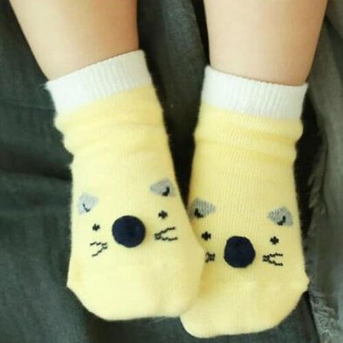 Good Quality Cute Girl Boy Animal Cotton Anti-slip Kids Baby Socks Cartoon Animal Rabbit Short Socks For Newborns 1 Pair