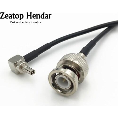 1Pcs RG174 Cable BNC Male Plug to Right Angle CRC9 Male Jack RF Coaxial Pigtail Wire Connector 10CM 15CM 20CM 30CM 50CM 1M 2M 3M