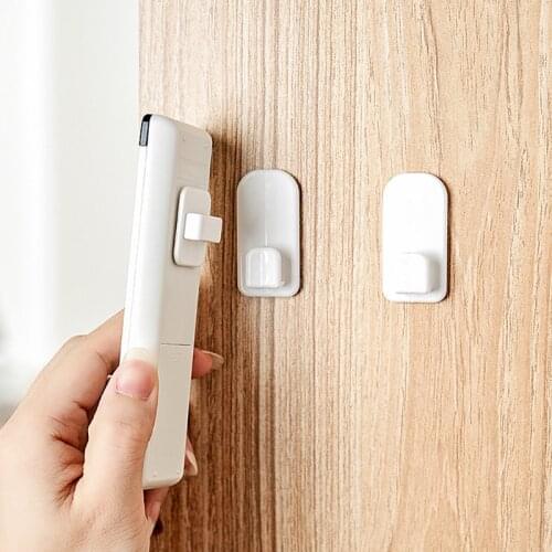 4pcs/set Air Conditioner TV Remote Control Hooks Self Adhesive Wall Hook Key Hanger for Bedroom Home Remote Control Holder