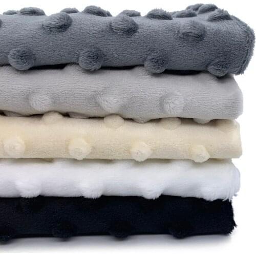 5 Pieces/lot Discount Polyester Minky Fabric High Quality Plush Minky Dot Blankets Fabric For Baby Eco-friendly Free Shipping