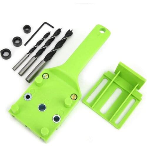 8Pcs Woodworking Dowel Jig, Handheld Woodworking Dowel Jig Kit, Drill Guide Hole Drill Kit, Wood Drilling Tools