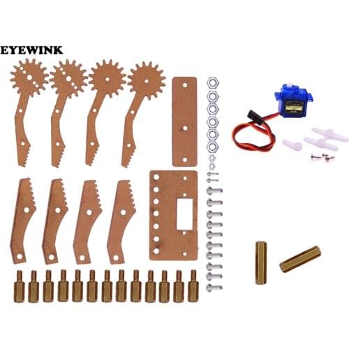 Acrilico robot Artiglio Manipolatore Braccio SG90 servi intelligente robot di presa per arduino SNM200 (with SG90)