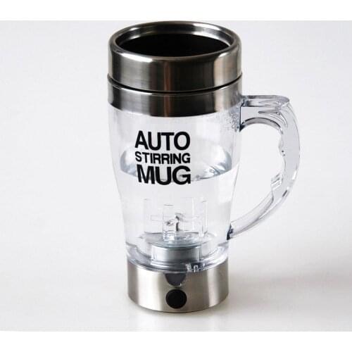 Automatic Blender Cup With Lid Lazy Stainless Steel Coffee Cup Self Stirring Mug Electric Stainless Steel Travel Cup