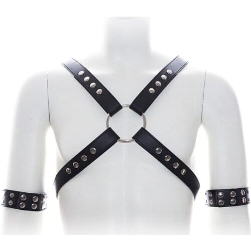 BDSM Bondag Gothic Men Women Leather Harness Costume Restraint Chest Straps ,Sexy Lingerie Belts,Adult Sex Toys
