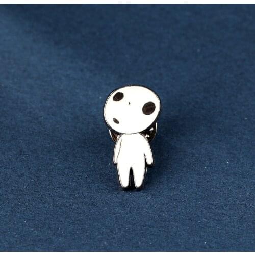 Anime Mononoke Hime Enamel Pin Princess Mononoke Tree Elf Cartoon Figures Lapel Pin Badge on Backpack Bag Clothing Hat Kids Gift