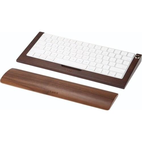 Black Walnut Wood Ergonomic Keyboard Typing Work Game Wooden Hand Wrist Rest Support Pad Cushion