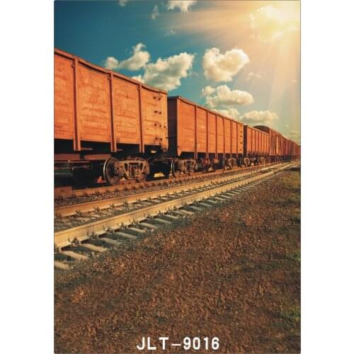 Photography Backdrops Vinyl Cloth Backgrounds Outdoor Railway Train Photocall for Wedding Children Baby Photo Studio Props