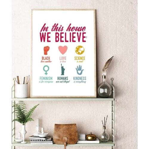 Resist Print Wall Art Canvas Painting Housewarming Gift Woman Feminist Posters Girls living Room home Wall Decoration