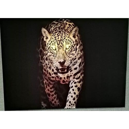 ION Canvas Table Led 'S Wild Leopard Wall Decoration Fashion Luminous Table 60x90 cm