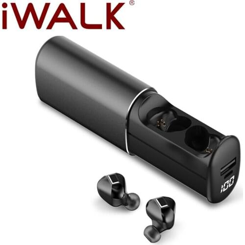 IWALK TWS Wireless Earphones with LED 2600mAh Charging Case IPX6 Waterproof Bluetooth 5.0 earphone Hifi Sound Binaural Call