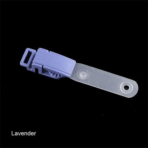 Meatl ABS ID Card Holder Colorful Plastic Badge Clip 6pcs