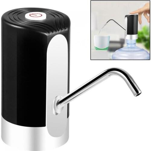 Portable Touch-tone Wireless Rechargeable Electric Dispenser Water Pump with USB Cable for 4.5L - 18.9L Barrelled Water