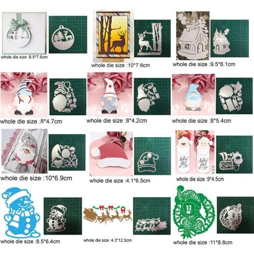Santa snowman hat letters Christmas House elk tree 2021 New Metal Mold Scrapbook Making Greeting Cards DIY Art Paper Cutting